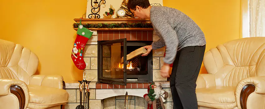 Rusted Metal Fireplace Restoration in Redan, Georgia